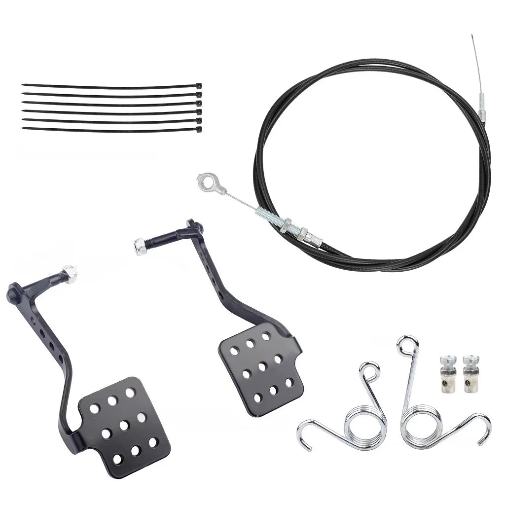 Go Kart Brake Throttle Pedals with 71 inch Go Kart Throttle Cable Kit for Go Kart Cart Predator 212cc 196cc 6.5hp 5.5hp Go Kart