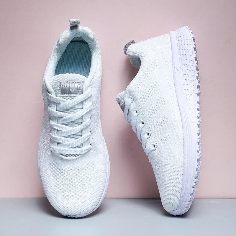 2025 Women Shoes Lightweight Running Shoes For Women Sneakers Breathable Flats Female Comfortable Sport Walking Shoes