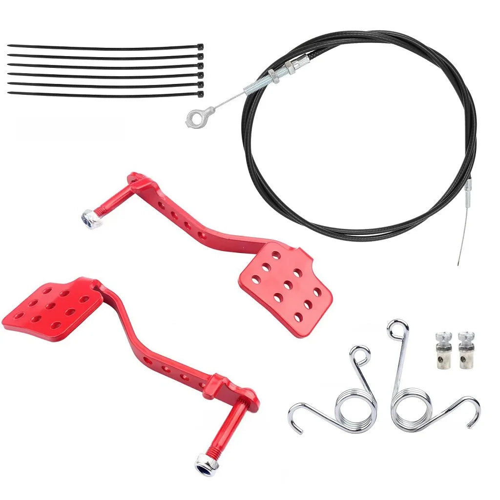 Go Kart Brake Throttle Pedals with 71 inch Go Kart Throttle Cable Kit for Go Kart Cart Predator 212cc 196cc 6.5hp 5.5hp Go Kart