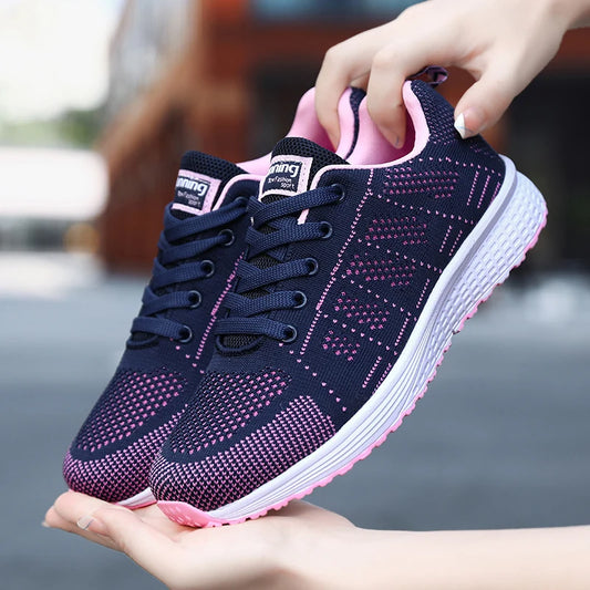 2025 Women Shoes Lightweight Running Shoes For Women Sneakers Breathable Flats Female Comfortable Sport Walking Shoes
