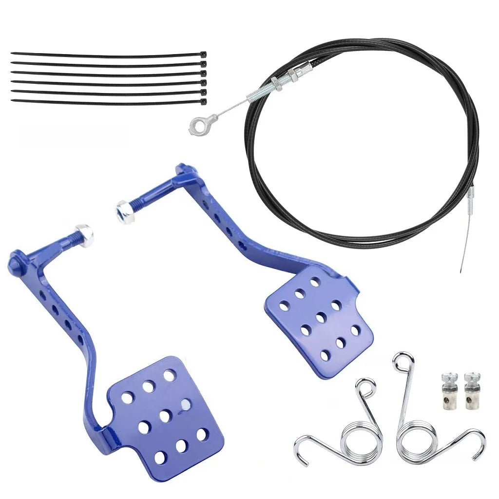 Go Kart Brake Throttle Pedals with 71 inch Go Kart Throttle Cable Kit for Go Kart Cart Predator 212cc 196cc 6.5hp 5.5hp Go Kart