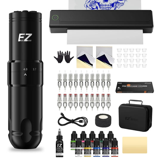 Tattoo Transer Machine Kits  Tattoo Printer  Machine with Adjustable Wireless Cartridge Tattoo Pen for Cartridge Tattoo Needles