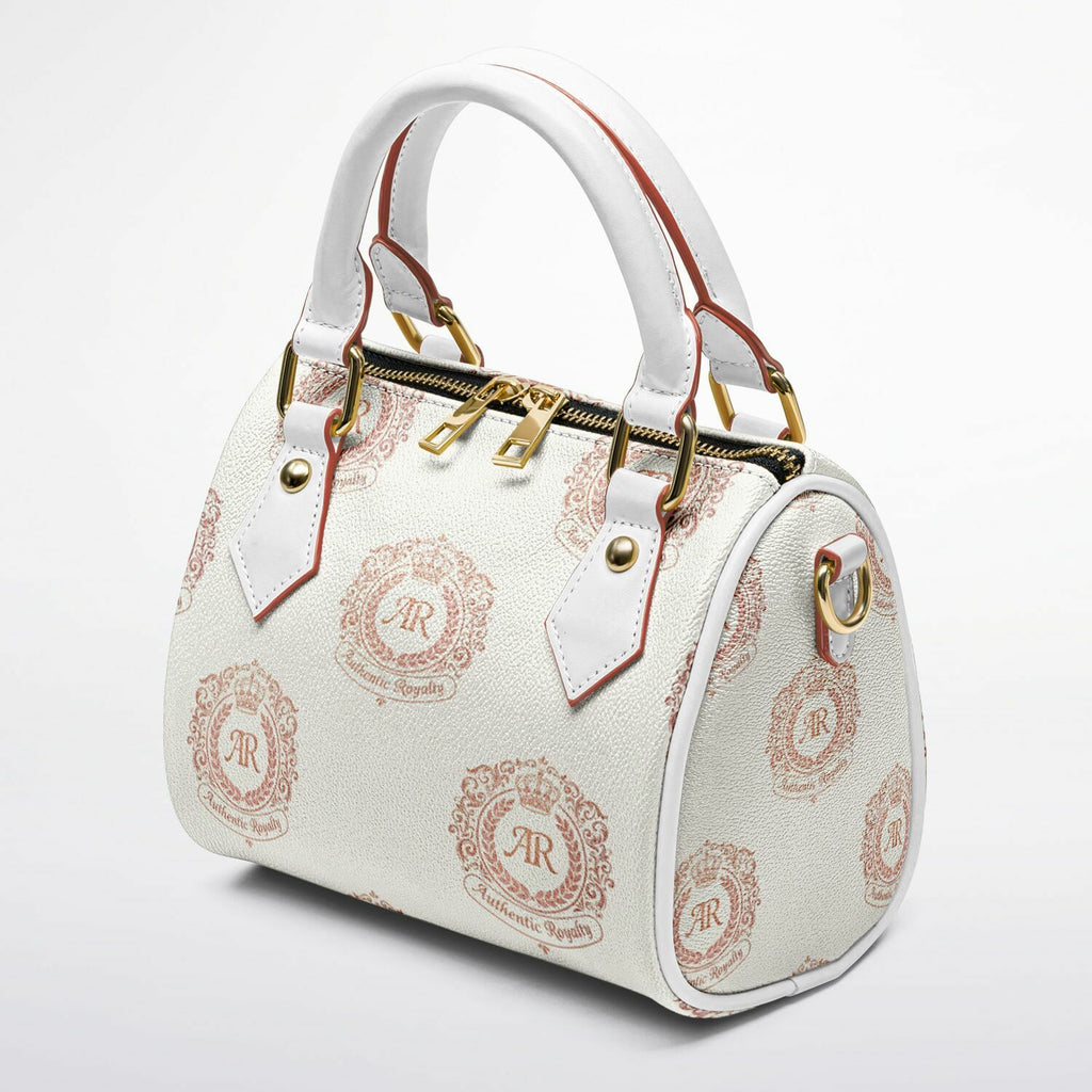 Rose Gold & Cream Faux Leather Crossbody Handbag