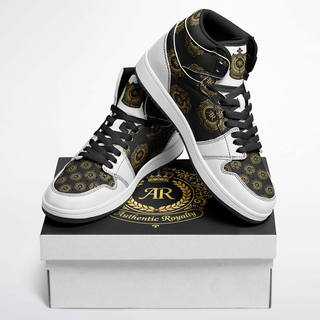 KoolKingKickz "Golden Crown" High-Top Sneakers