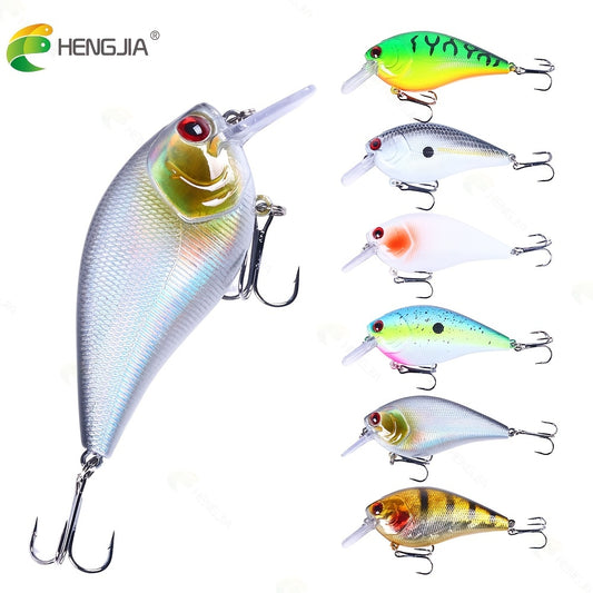 [Shallow Crankbait] 6pcs Shallow Diving Crankbait | Catch More Bass & Pike with Artificial Wobbler Hard Bait Fishing Lure
