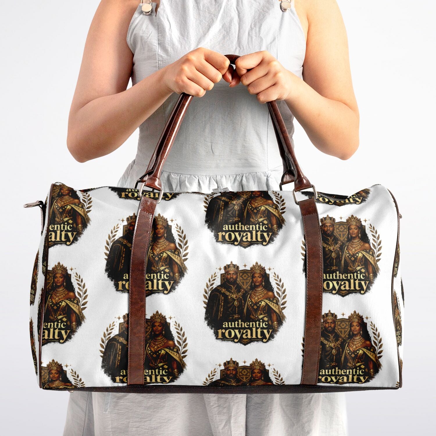 "King & Queen" Canvas Duffel Bag, Large