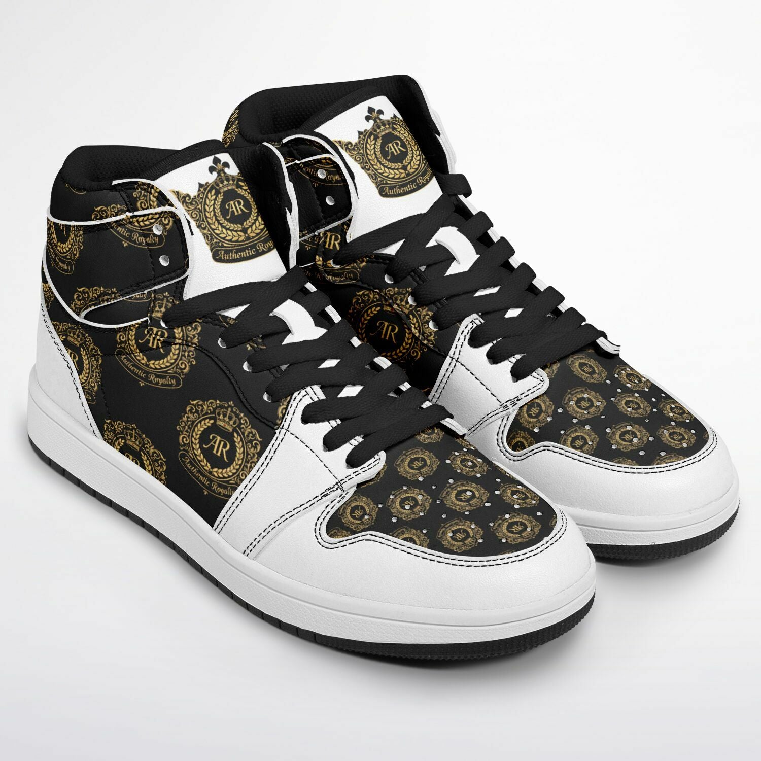 KoolKingKickz "Golden Crown" High-Top Sneakers