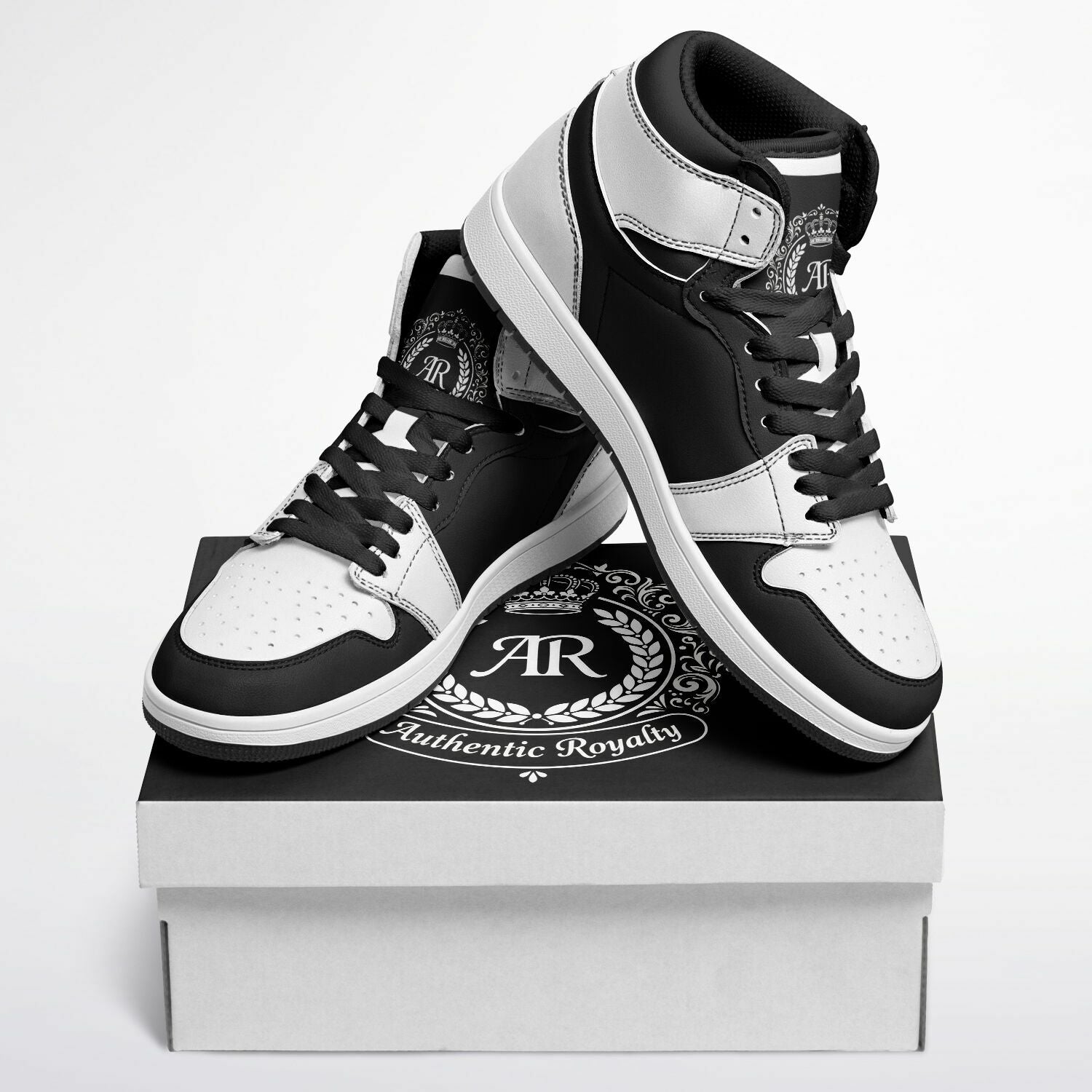 KoolKingKickz "Black & White Motion" High Top Shoes