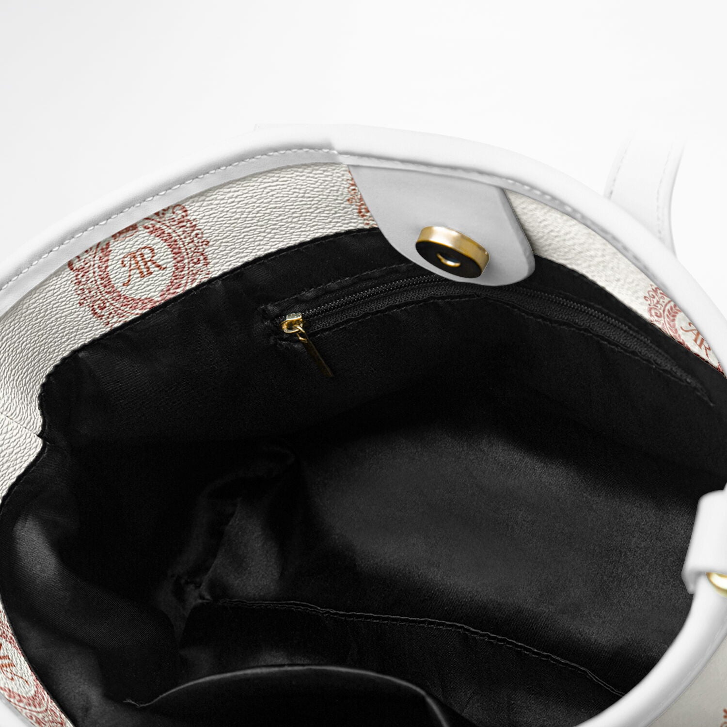 Rose Gold & Cream Faux Leather Tote Bag