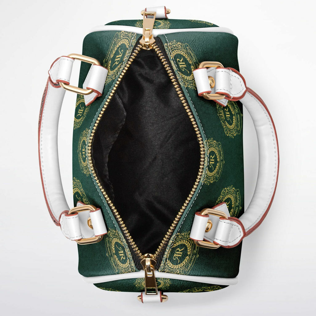 Gold & Emerald PU Leather Crossbody Handbag