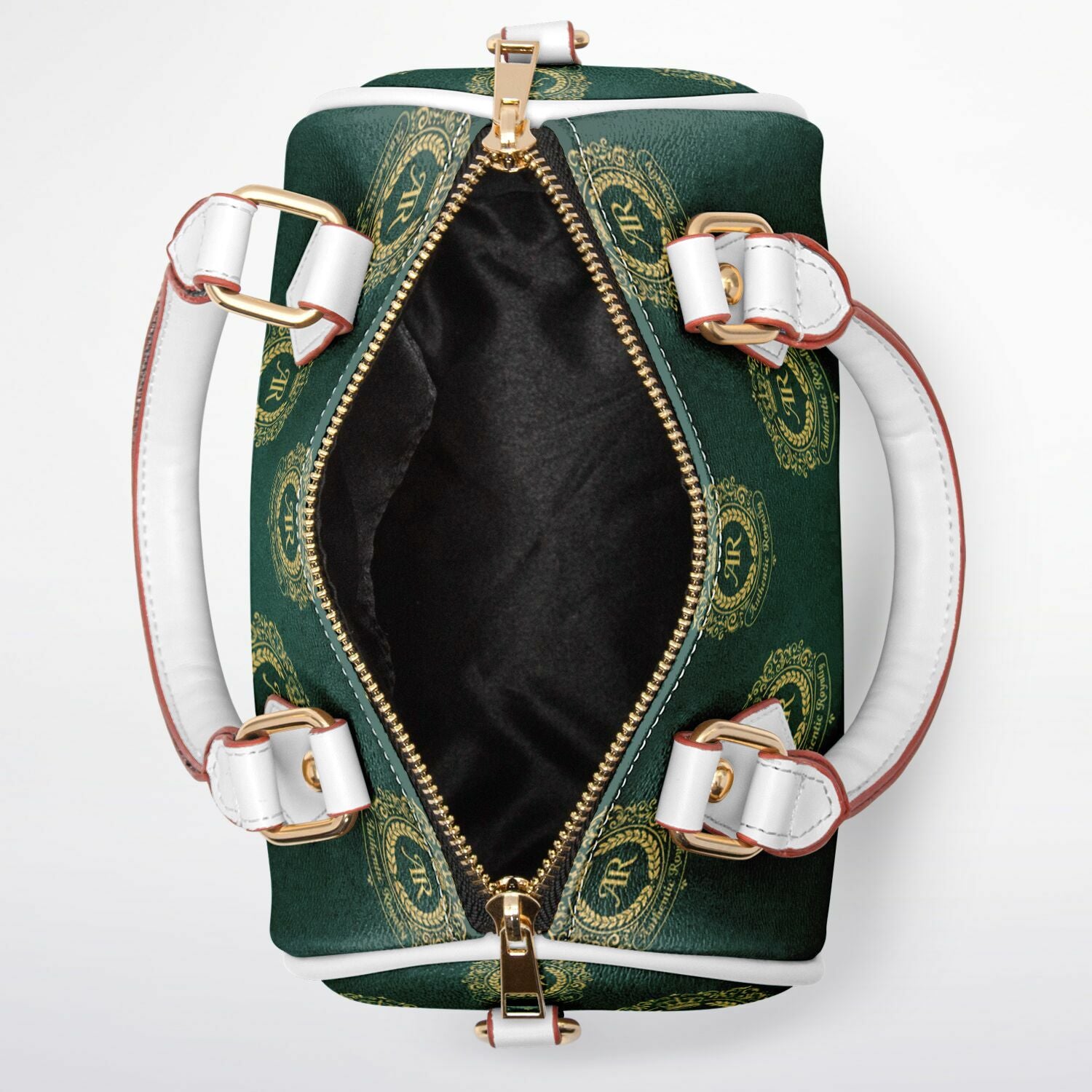 Gold & Emerald PU Leather Crossbody Handbag