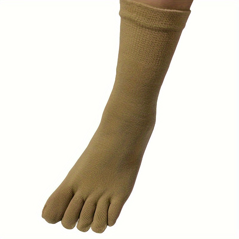 [1 Pair Breathable Sweat Socks] 1/5 Pair Men's Breathable Sweat Socks Toe Socks, Novelty Socks, Sports Socks