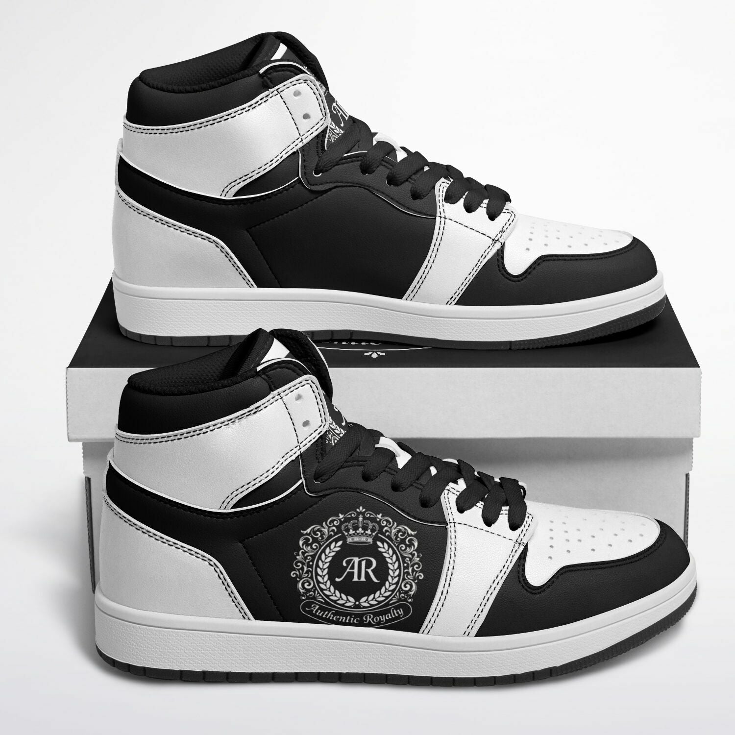 KoolKingKickz "Black & White Motion" High Top Shoes