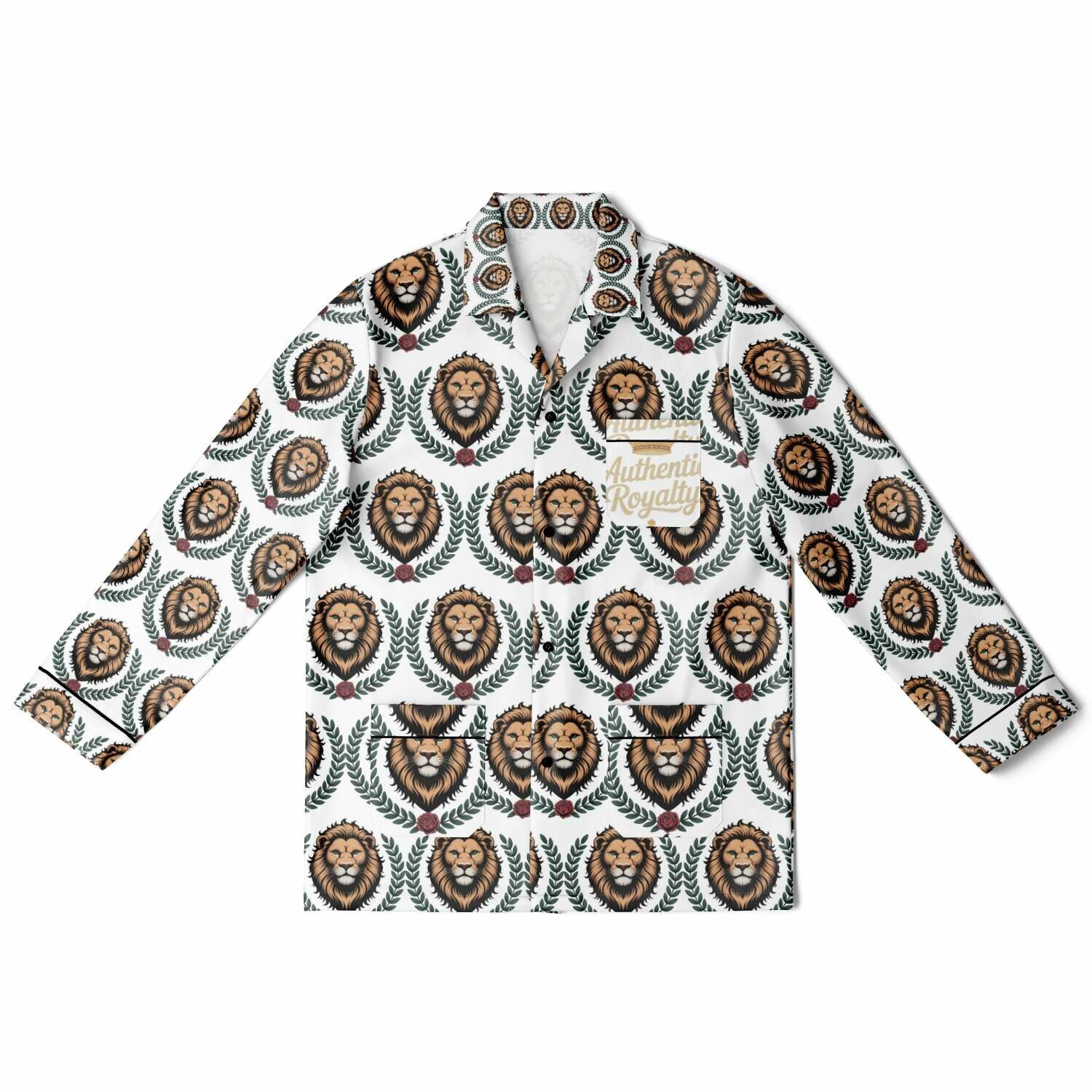 Authentic Royalty Men's "King Lion" Satin Pajamas