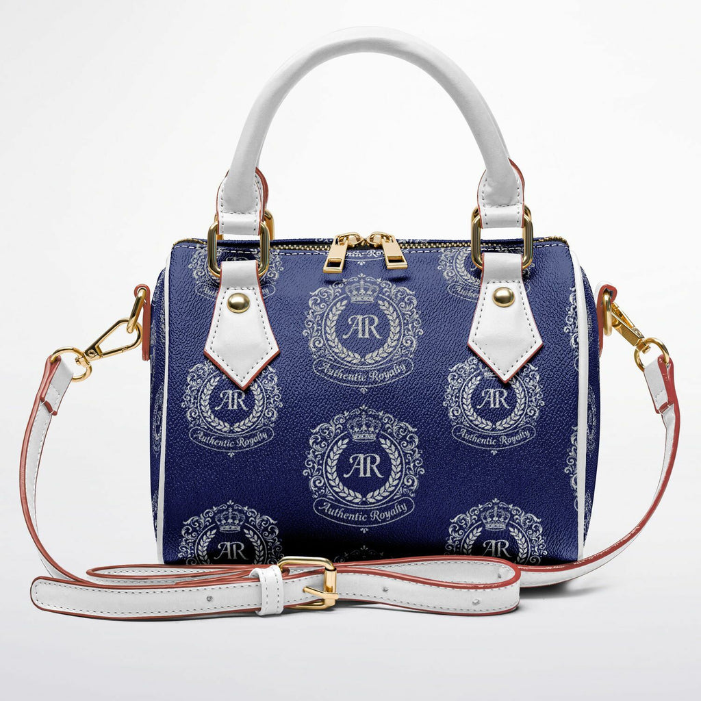 Silver & Royal Blue Crossbody Handbag