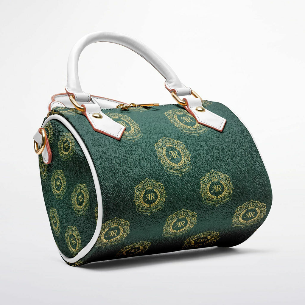 Gold & Emerald PU Leather Crossbody Handbag