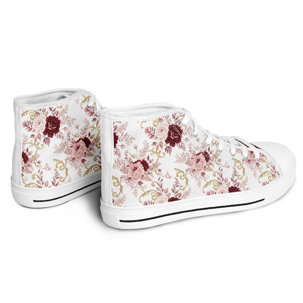 KoolKingKickz Women's "Plush Peony" High Top Shoes