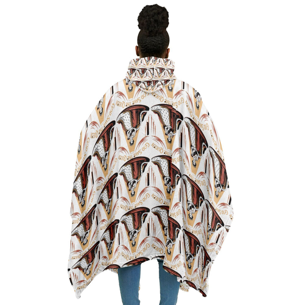 Authentic Royalty "God Save The Queen" Flannel Blanket Poncho